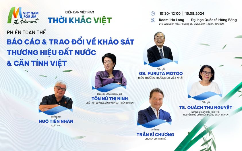 Phiên thảo luận: BÁO CÁO & TRAO ĐỔI VỀ KHẢO SÁT THƯƠNG HIỆU ĐẤT NƯỚC & CĂN TÍNH VIỆT