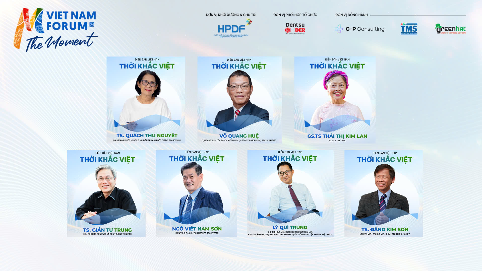 Diễn đàn Việt Nam - Thời khắc Việt: Công bố danh sách diễn giả và khách mời uy tín trong đa lĩnh vực