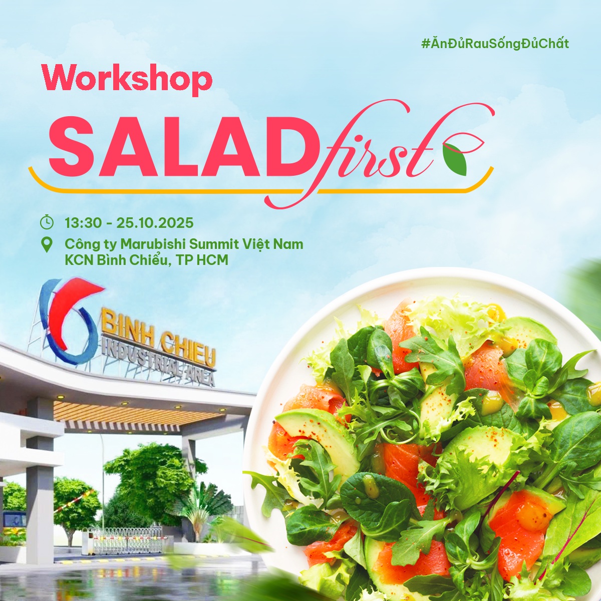 LAN TỎA LỐI SỐNG KHỎE: WORKSHOP "SALAD FIRST" ĐẾN VỚI NGƯỜI LAO ĐỘNG CÔNG TY TNHH MARUBISHI SUMMIT VIỆT NAM