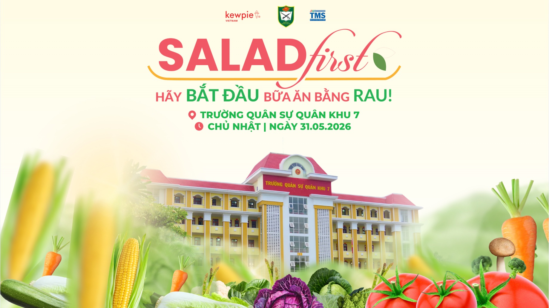 Salad First phối hợp Trường Quân sự Quân khu 7 triển khai hoạt động ngoại khóa về dinh dưỡng cho học viên